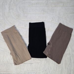 Set of Three Neutral UnderWhere? Compression Body Shaping Shorts Size S